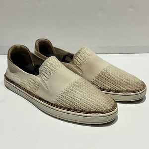 Ugg‎ Womens Size 9.5 Sammy Cream Knit Slip On Almond Toe Loafers Shoes Flats